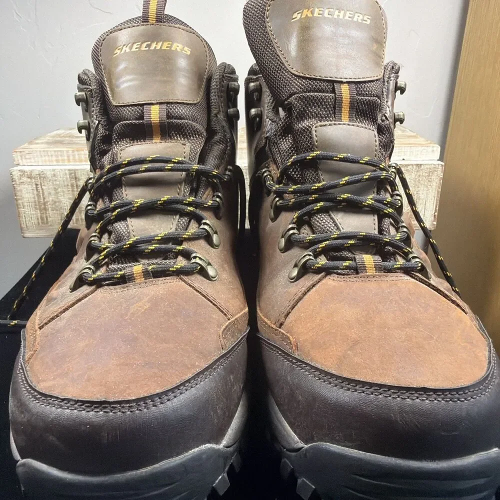 Skechers Men's Relment Pelmo Waterproof Hiking Boots Brown Suede